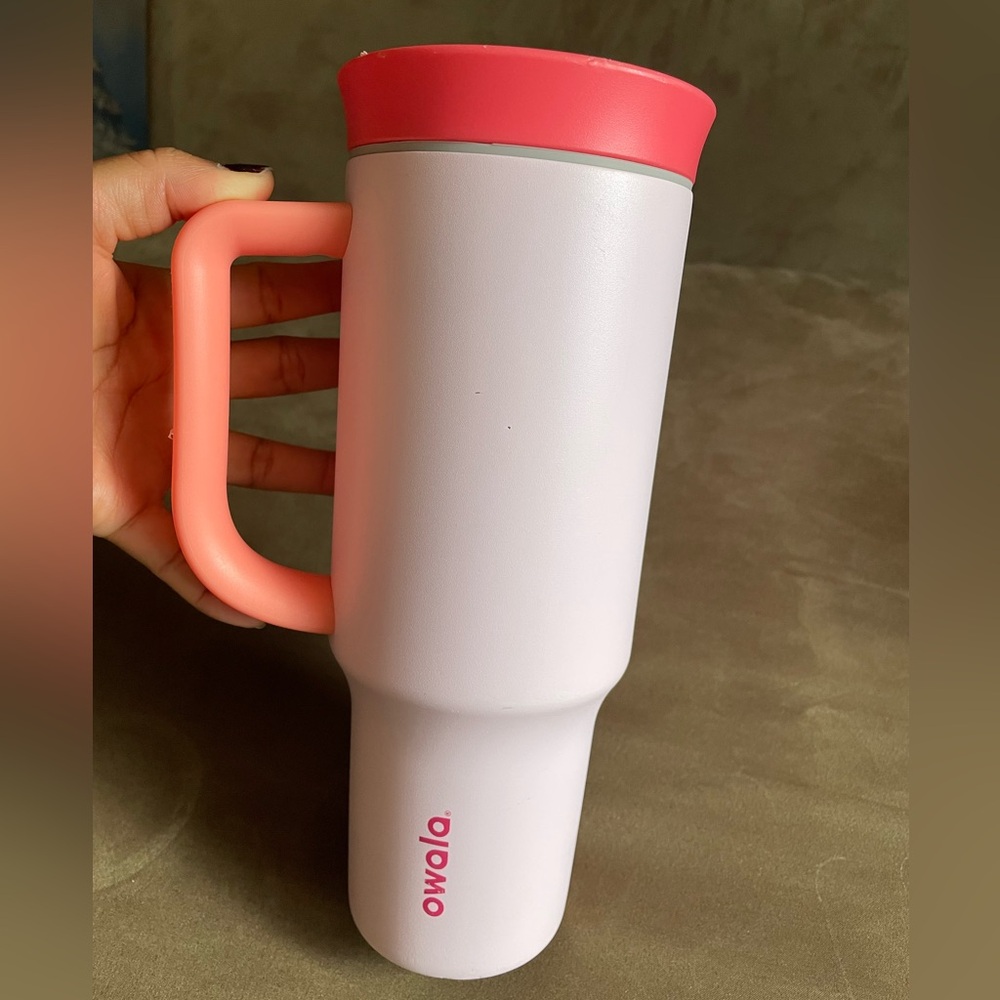 Pink Owala - lightly used, no straw